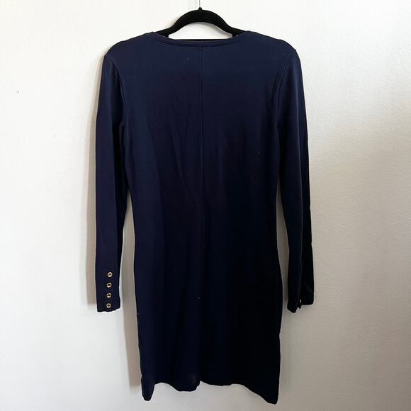 Lilly Pulitzer Blue Embroidered Dress Preppy Minimalist Classic Small - Picture 3 of 8